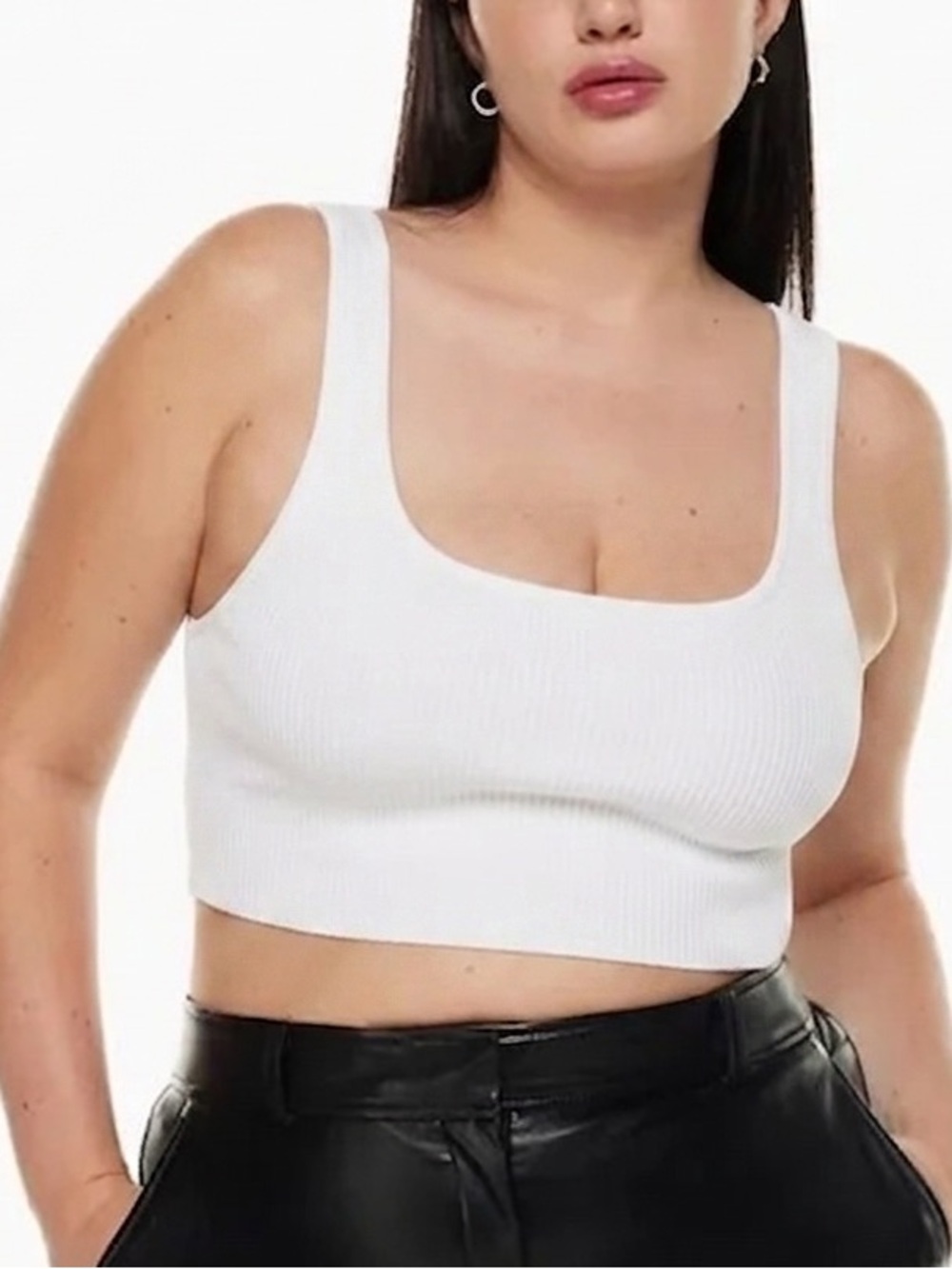 F025 ARITZIA BABATON Sculpt Knit Square Tank